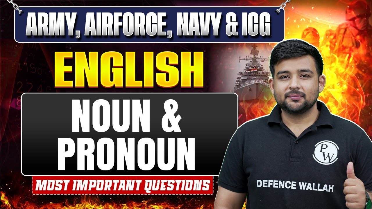 Noun & Pronoun : English Classes For Army,Airforce, Navy, ICG 2026-27 | Most Important Questions