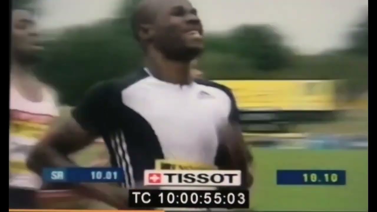 2004 Birmingham 100m 10.10 Kim Collins  200m 20.28 Asafa Powell  25.7.04