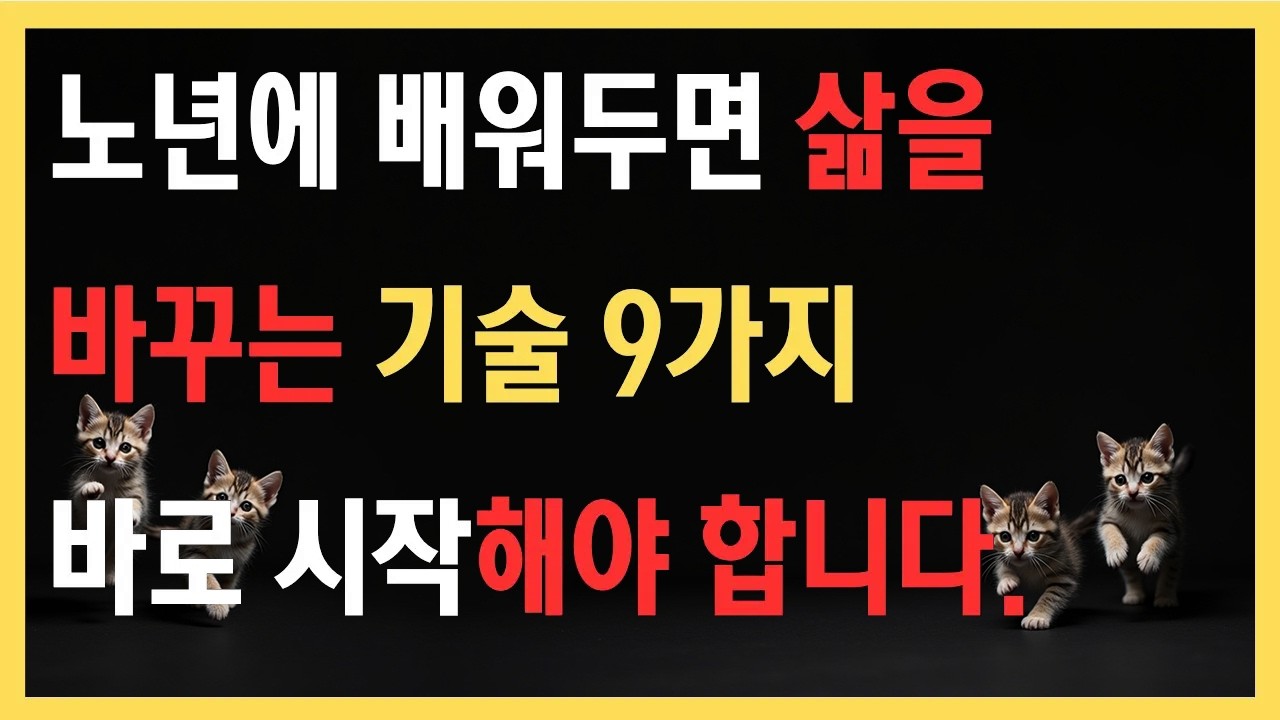 지금 배우면 인생이 달라집니다 노년에 배워두면 삶을 바꾸는 기술 9가지