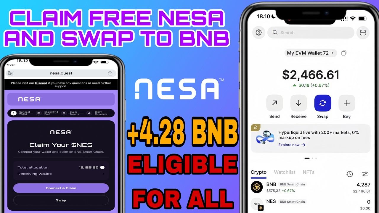 Claim Free Airdrop Nesa NESA ~ 4.87 BNB on Trustwallet