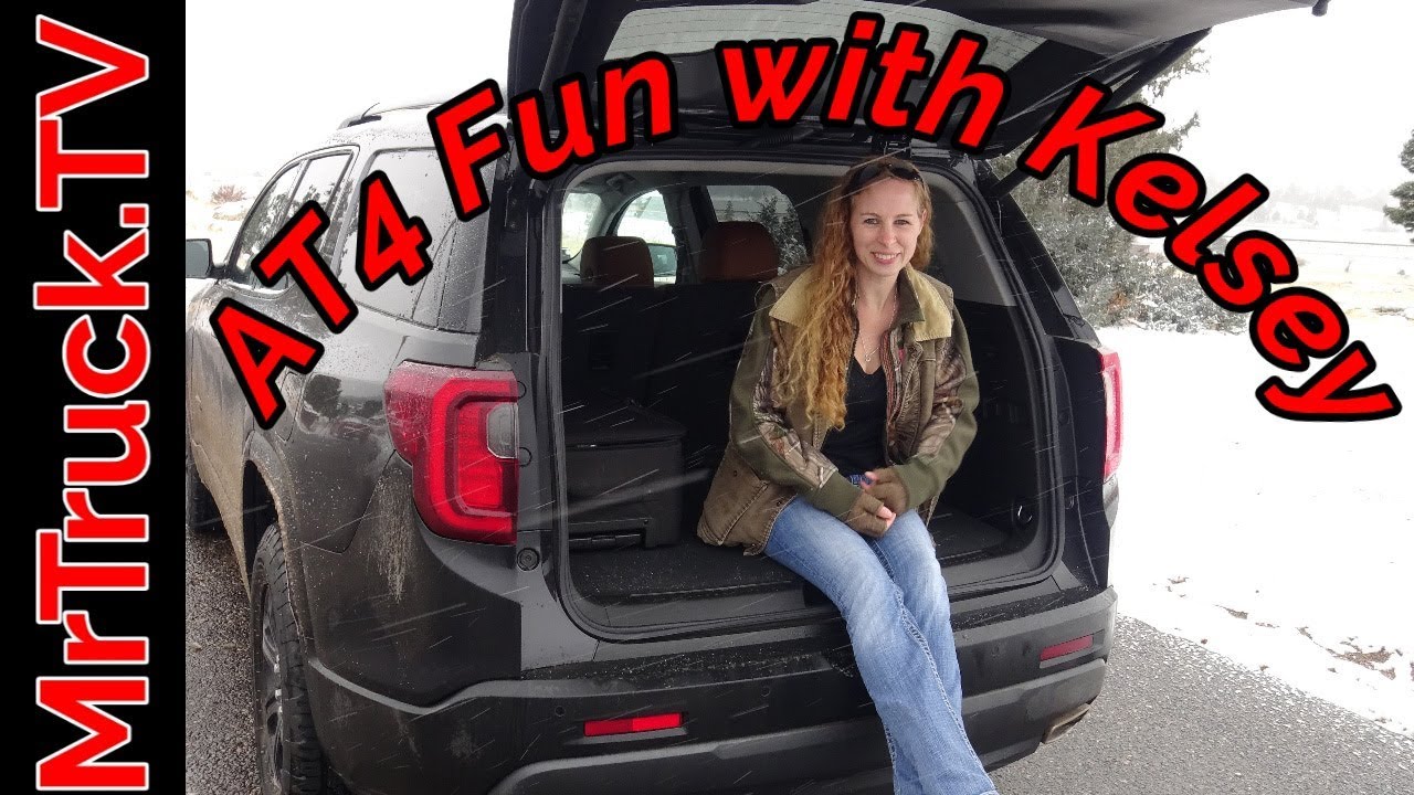 2020 Acadia AT4 GMC off-road cross-over in the snow with Kelsey and MrTruck