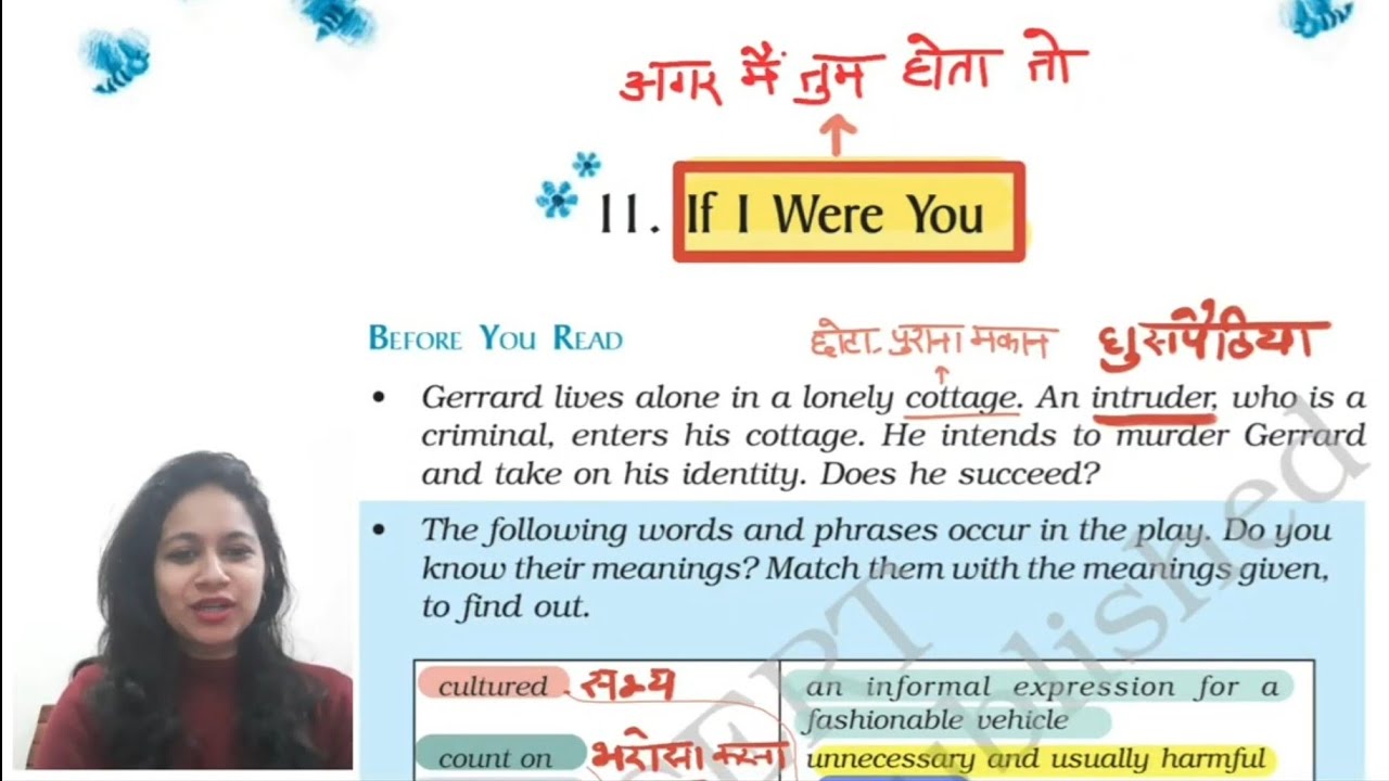 Class9 English Chapter 11 If I were You full Chapter one shot with Word Meanings