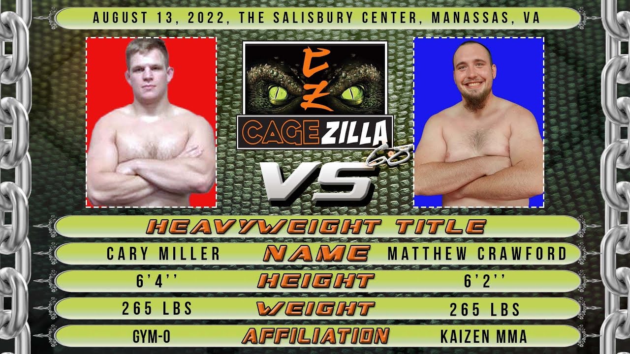 CageZilla 68 - Cary Miller vs Matthew Crawford