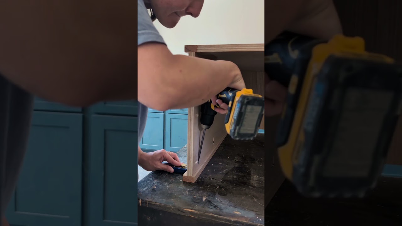 Printable plans for this DIY accent cabinet are available in our shop 