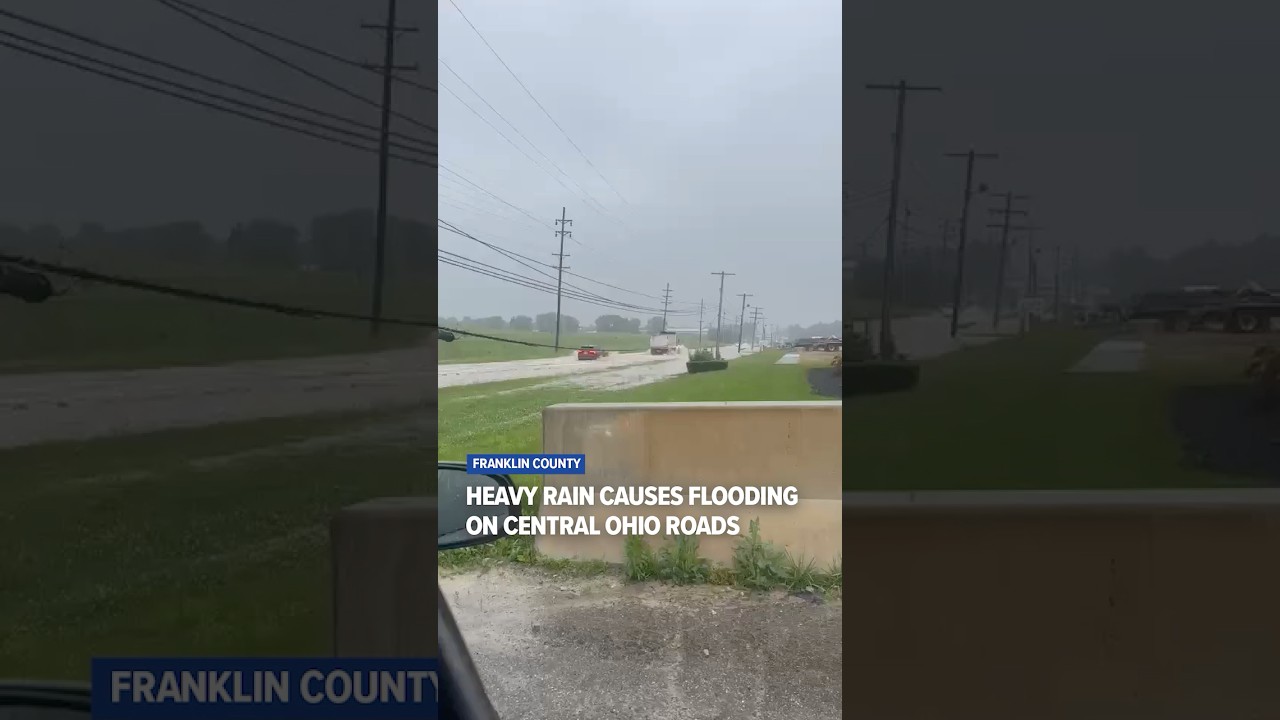 Heavy rain causes flooding on central Ohio roads