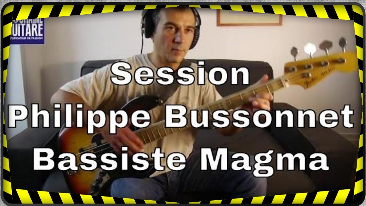 Philippe Bussonnet, bassiste de Magma, jour du Bach à la Fender Jazz Bass