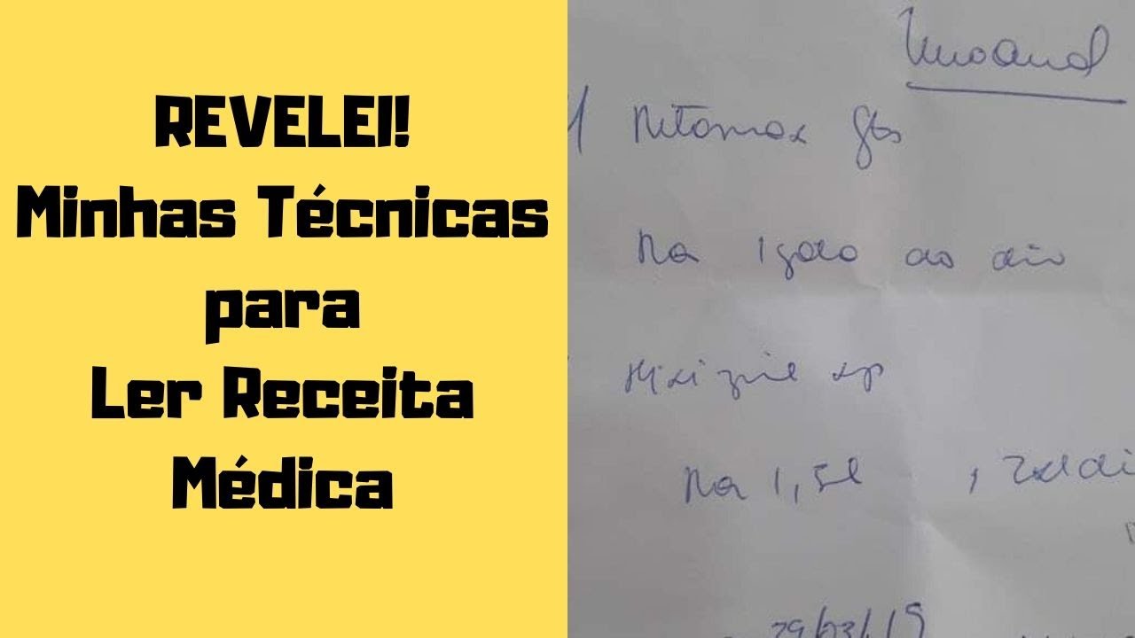 REVELADO: Como Uso Técnicas Para Ler RECEITA Médica
