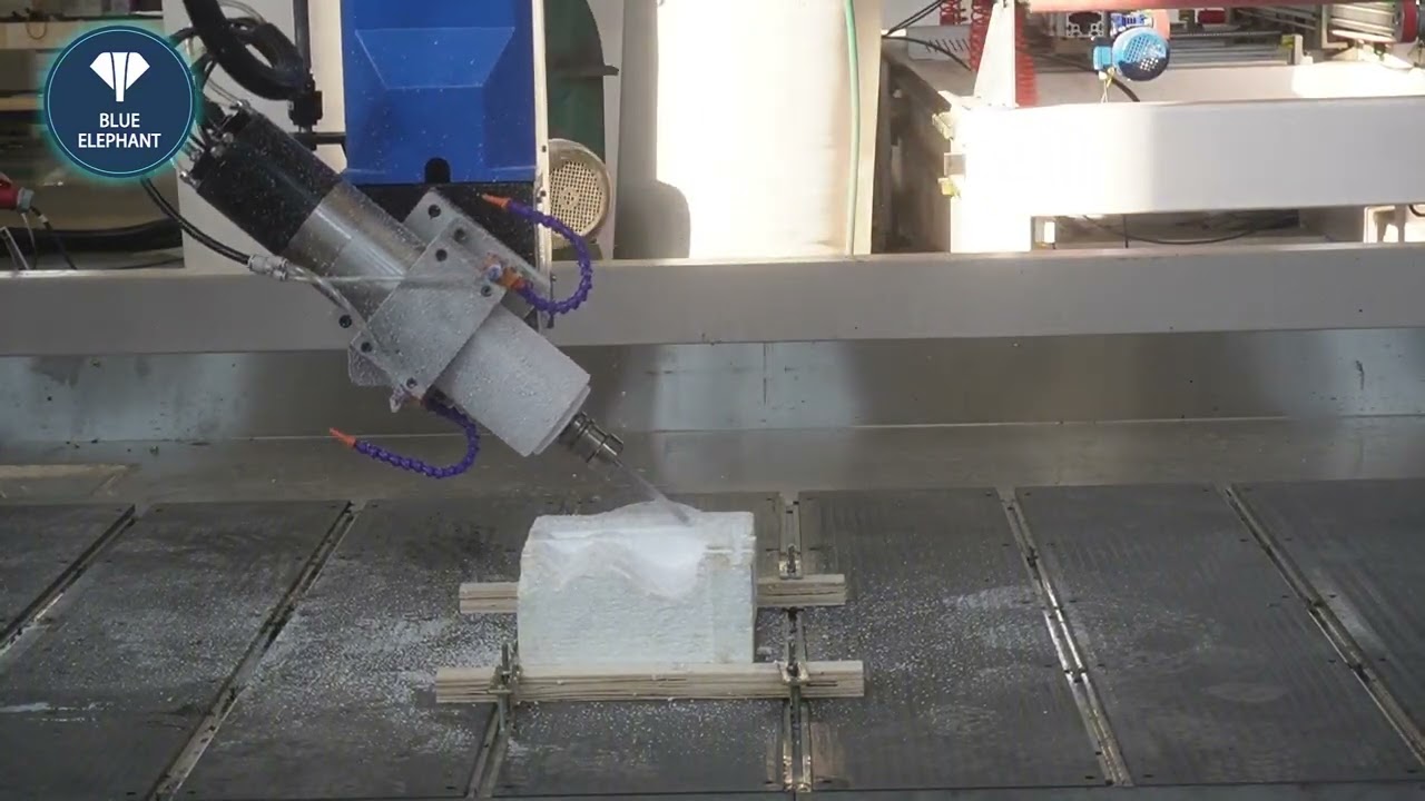 4 axis ATC stone cnc machine test video for Spain customer