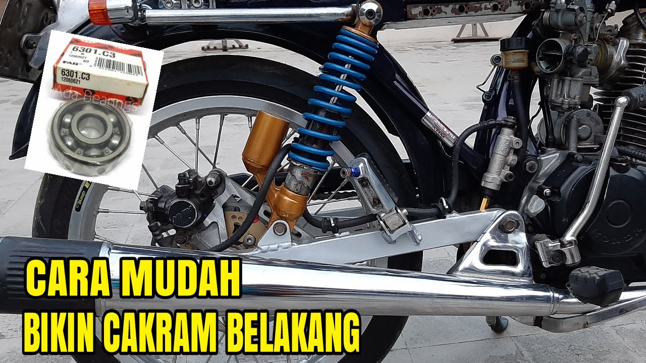 CARA MUDAH BIKIN CAKRAM BELAKANG DI HONDA CB GL HEREX