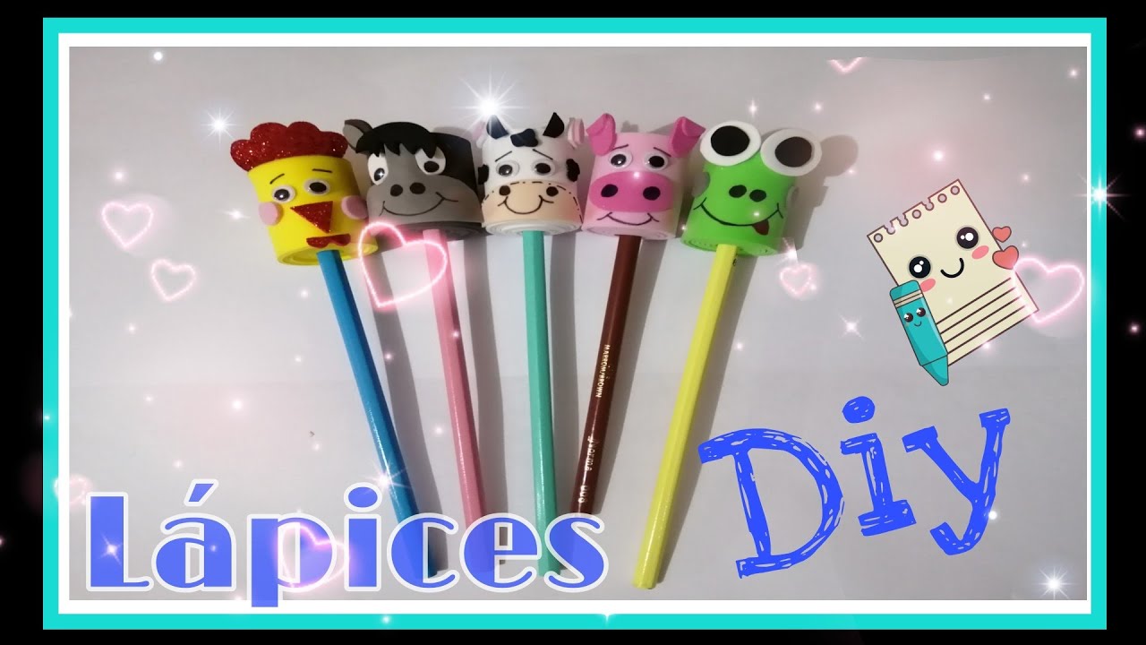 Diy lápices decorados con Foamy