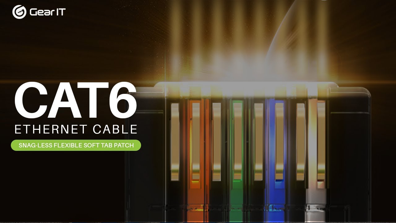 GearIT: High Performance Cat6 Snag-less Flexible Soft Tab Patch/Ethernet Cables