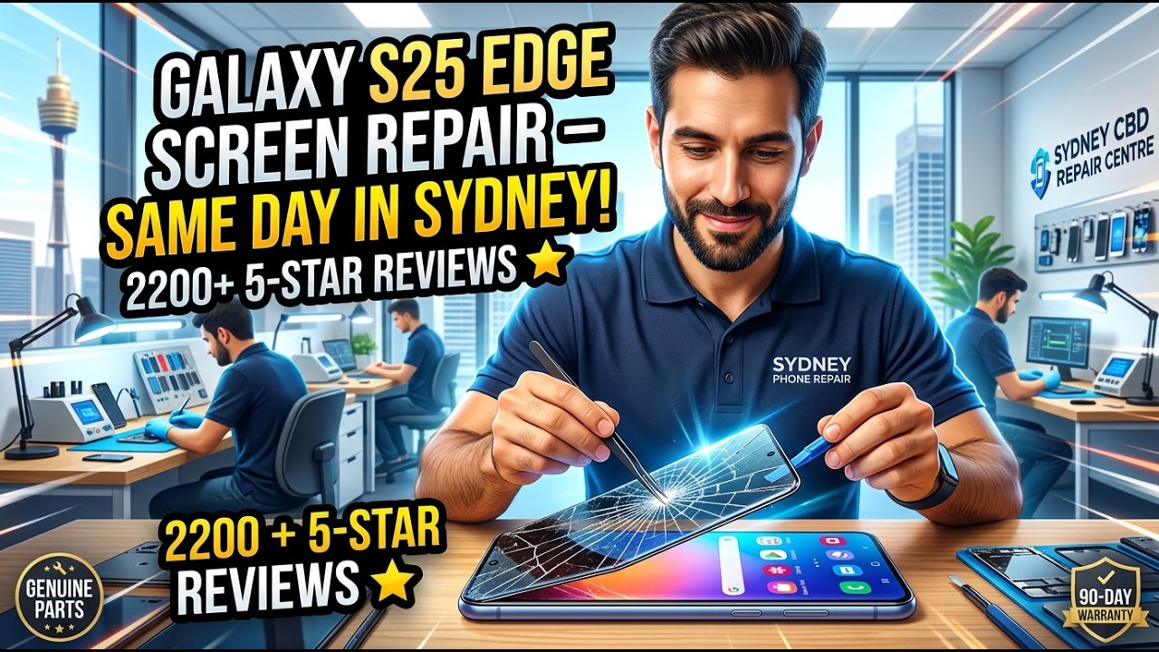 Cracked Galaxy S25 Edge Screen Replacement in Sydney (2026): Who Can Fix It on the Spot?