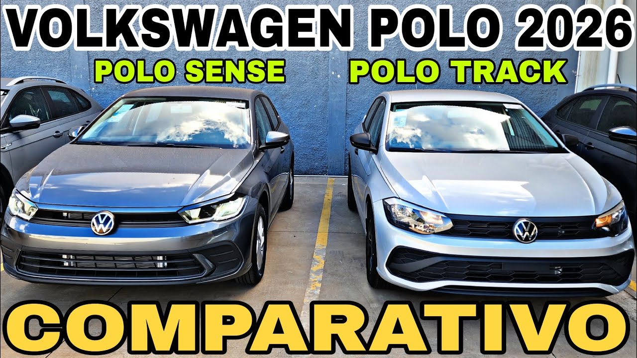 NOVO VW POLO SENSE 2026 vs NOVO VW POLO TRACK 2026 | Comparativo Qual o Melhor Custo Benefício!!!