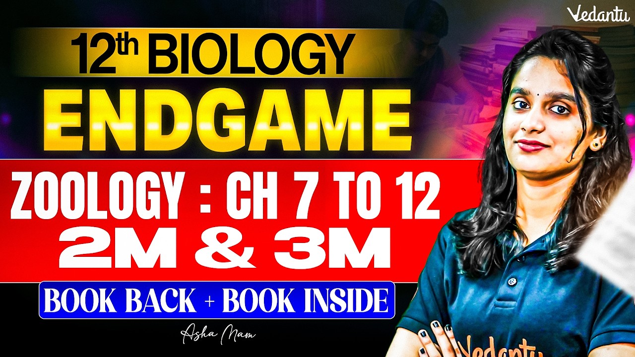 12th Bio-Zoology | Chapter 7 to 12 Book Inside 2m & 3m | ENDGAME | Asha Ma'am