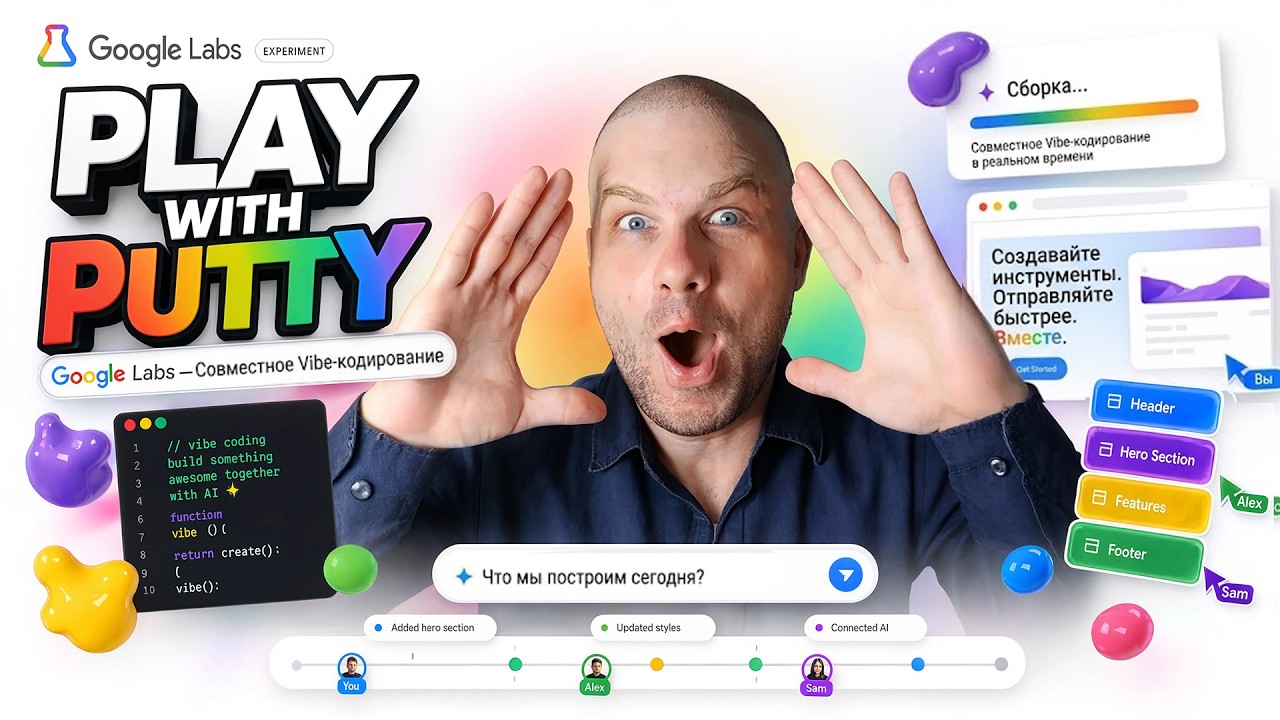 Обзор Google Play with Putty &mdash; новый AI-инструмент для совместного вайб-кодинга в реальном времени