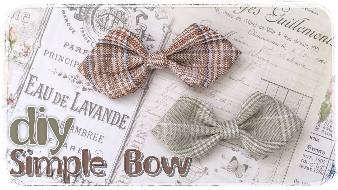 DIY Simple Bow | Cara Membuat Pita yang Mudah dan Cepat | Membuat Pita dari Kain Perca