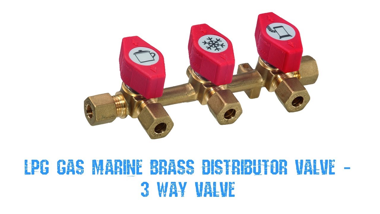 LPG Gas Marine Brass Distributor Valve - 3 Way Valve