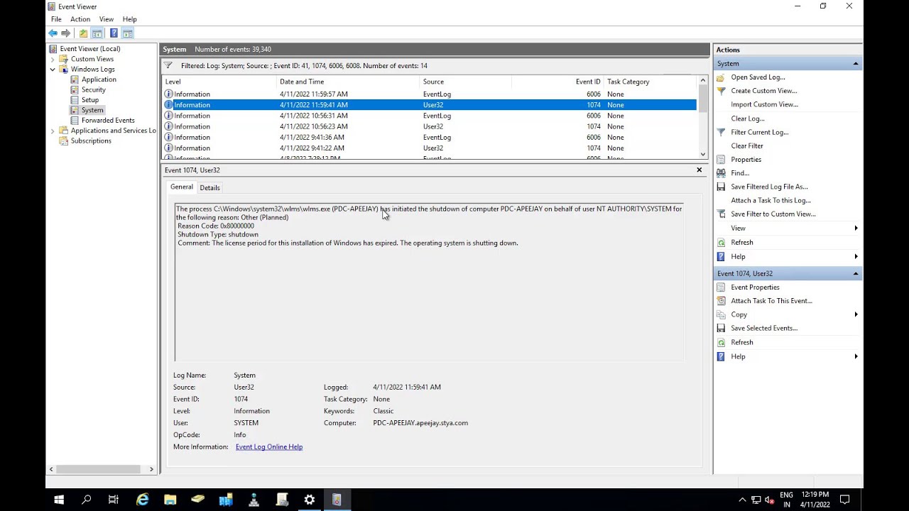 Window Server 2016 Auto shut down due to trial license expired