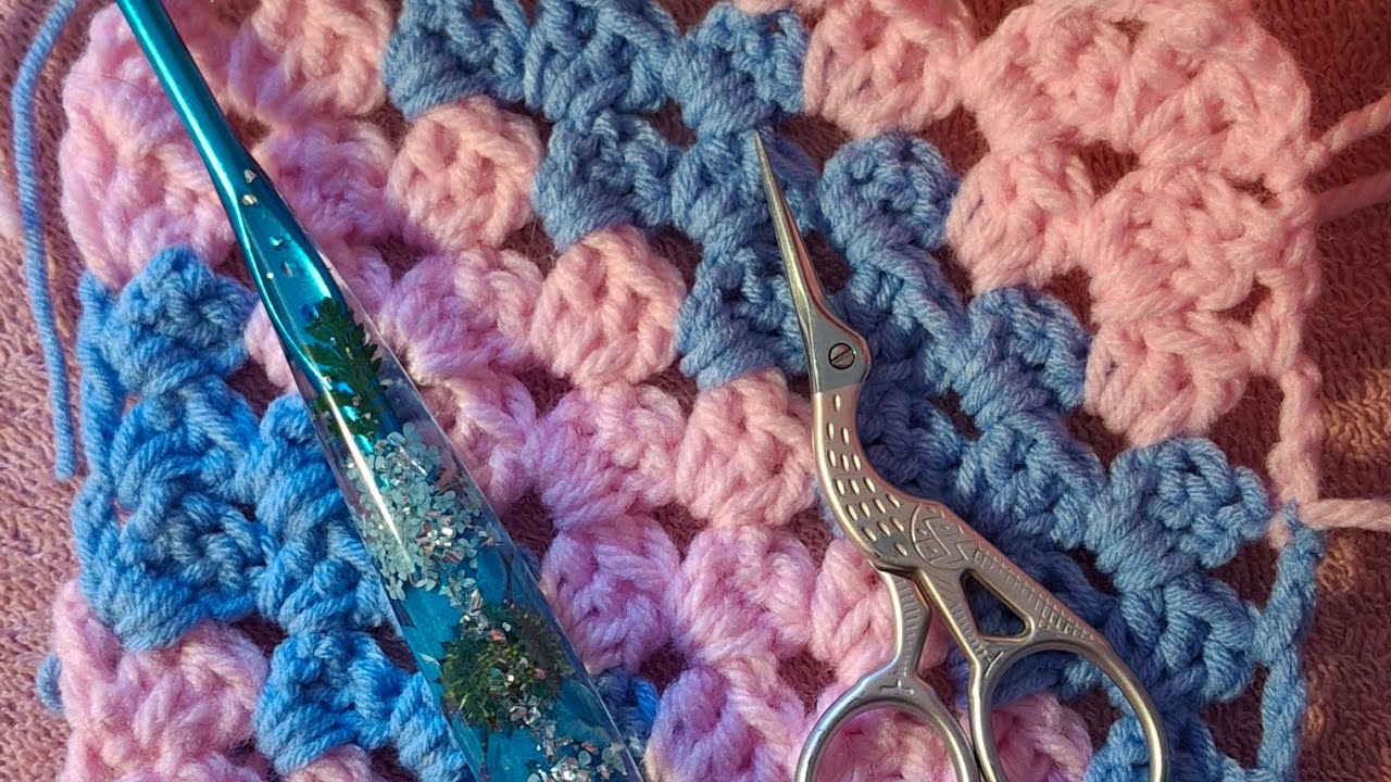 Crochet Time Lets Make A Diagonal Grannysquare #livestream #crochet #Diagonal #grannysquares