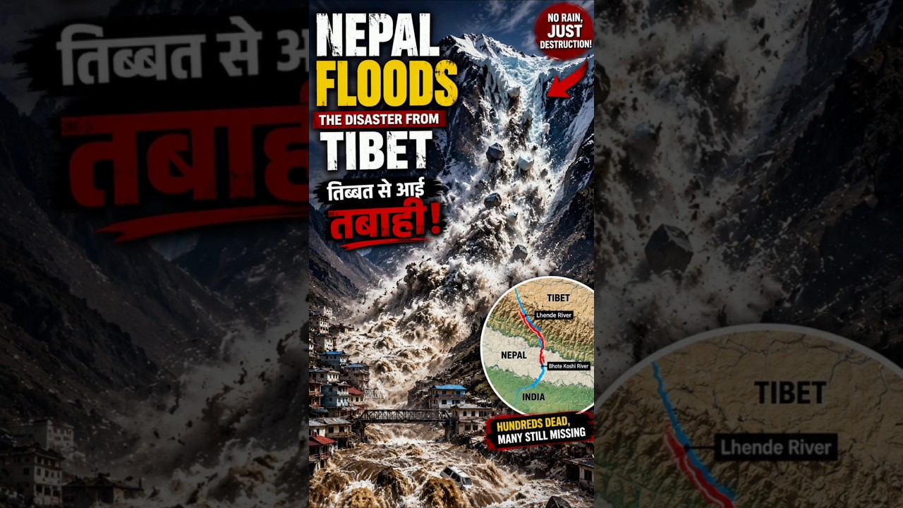 Tibet Se Aayi Tabahi! Nepal Flood Mystery #NepalFloods  #GlacierCollapse #shorts
