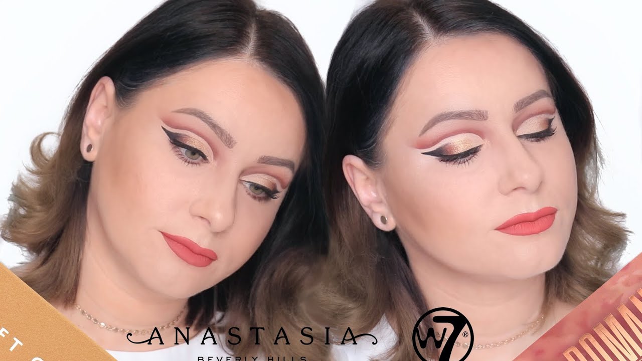 W7 Romanced vs Anastasia Beverly Hills Soft Glam Palette Comparison