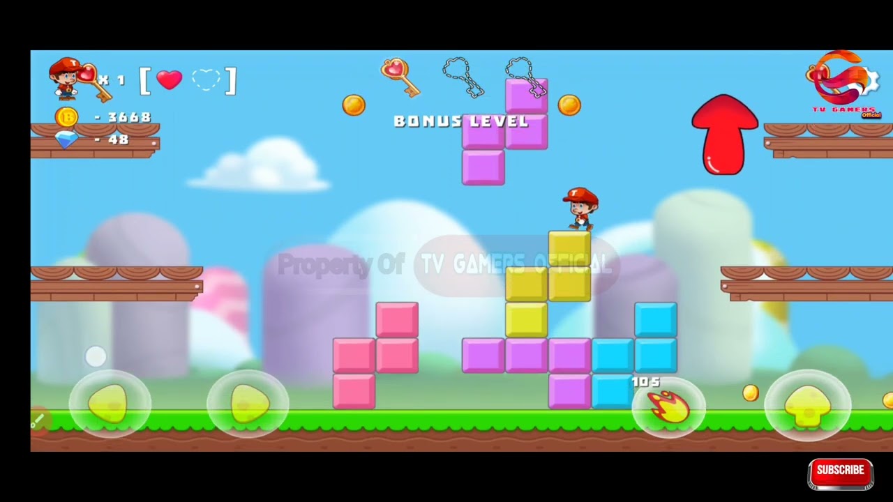 Game Super Mano Bros Jungle World Level 20 (Bonus) Three keys Walkthrough