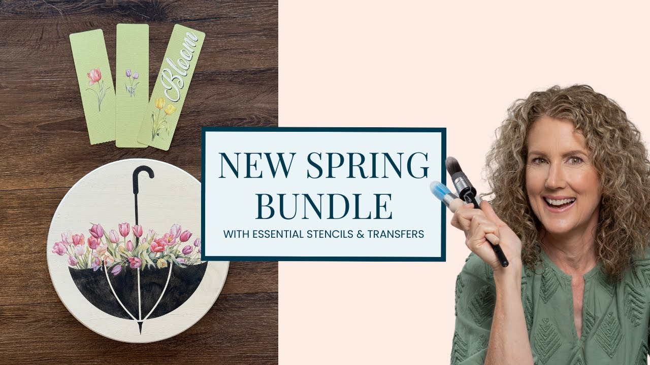 New Spring Bundle from Essential Stencil with Transfers 2025