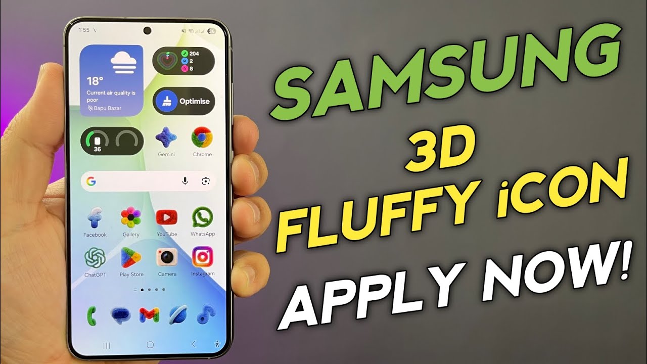 Samsung One Ui 8.5 Trending Fluffy 3D Icons Aplly Now On Any Galaxy Phones!🔥#oneui8 