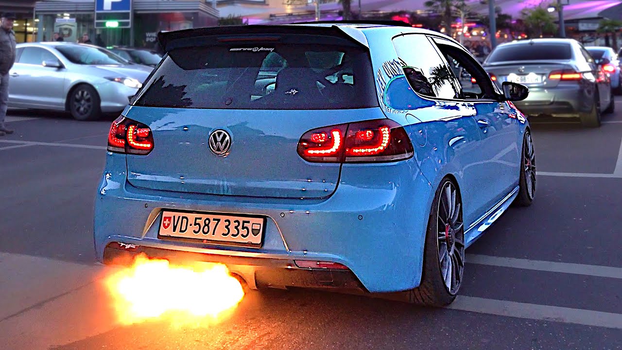VW Golf R MK6 with 2-STEP ANTI-LAG!! - INSANE Flames & Bangs @ Wörthersee *MUST SEE*