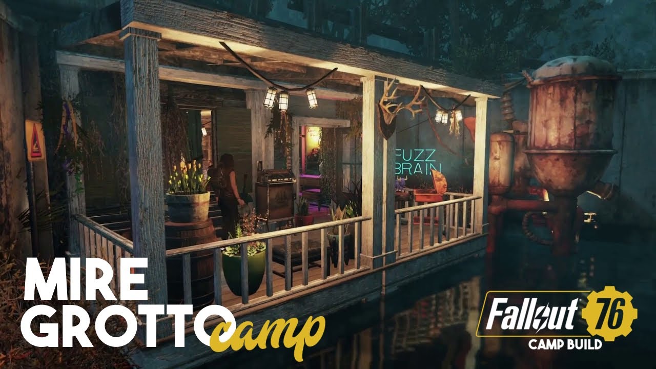 Hidden Mire Grotto - Fallout 76 CAMP Build