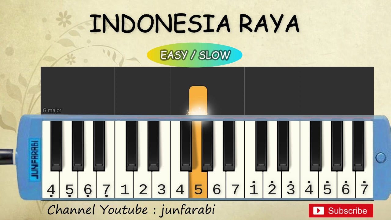 not pianika indonesia raya - main pianika tempo pelan lagu indonesia raya