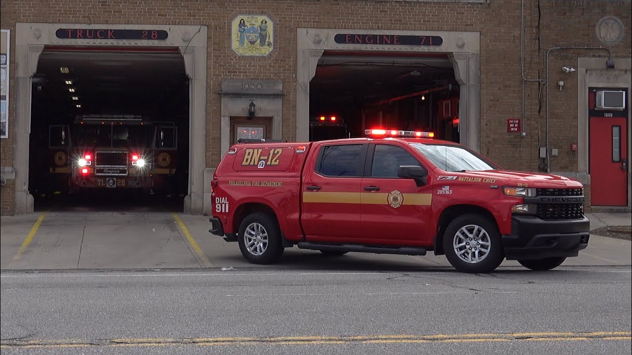 Philadelphia Fire Department Engine 71 , Tower Ladder 28 & Battalion 12