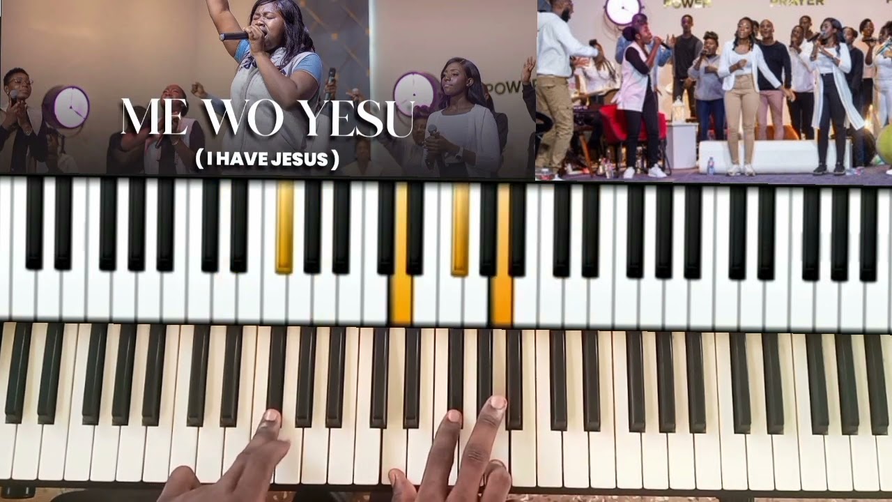 The New song - Mewo Yesu piano tutorial KEY F|