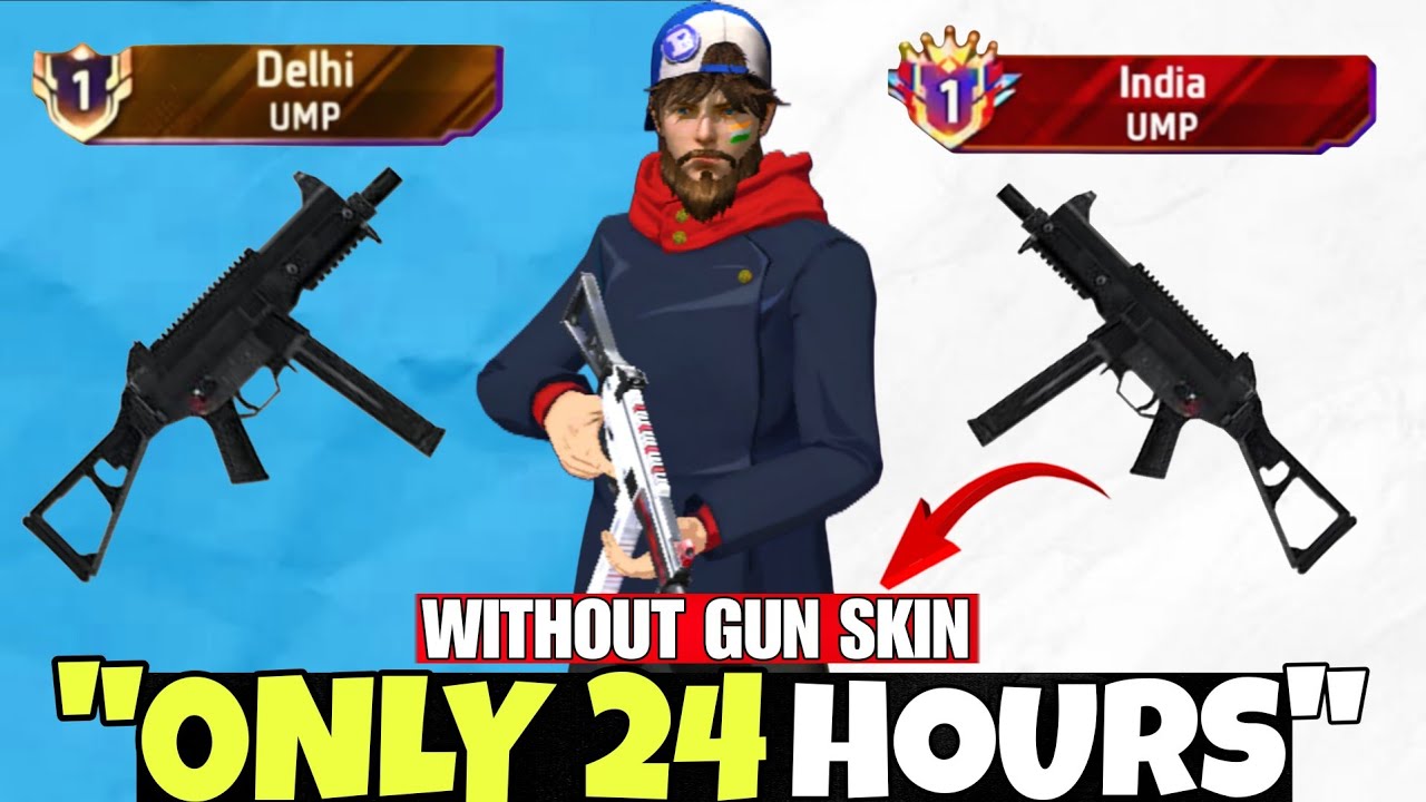 Pushing Top 1 Title in ( UMP ) 🤯 Without Using GunSkin 💀 | In Only 24 HOURS 😳 : Garena Free Fire 