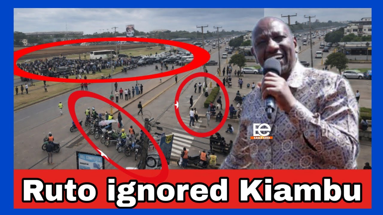 Moment of shame as Kenyans ignore Ruto in Kiambu;Forced to address Police & Vehicles in Ruiru today