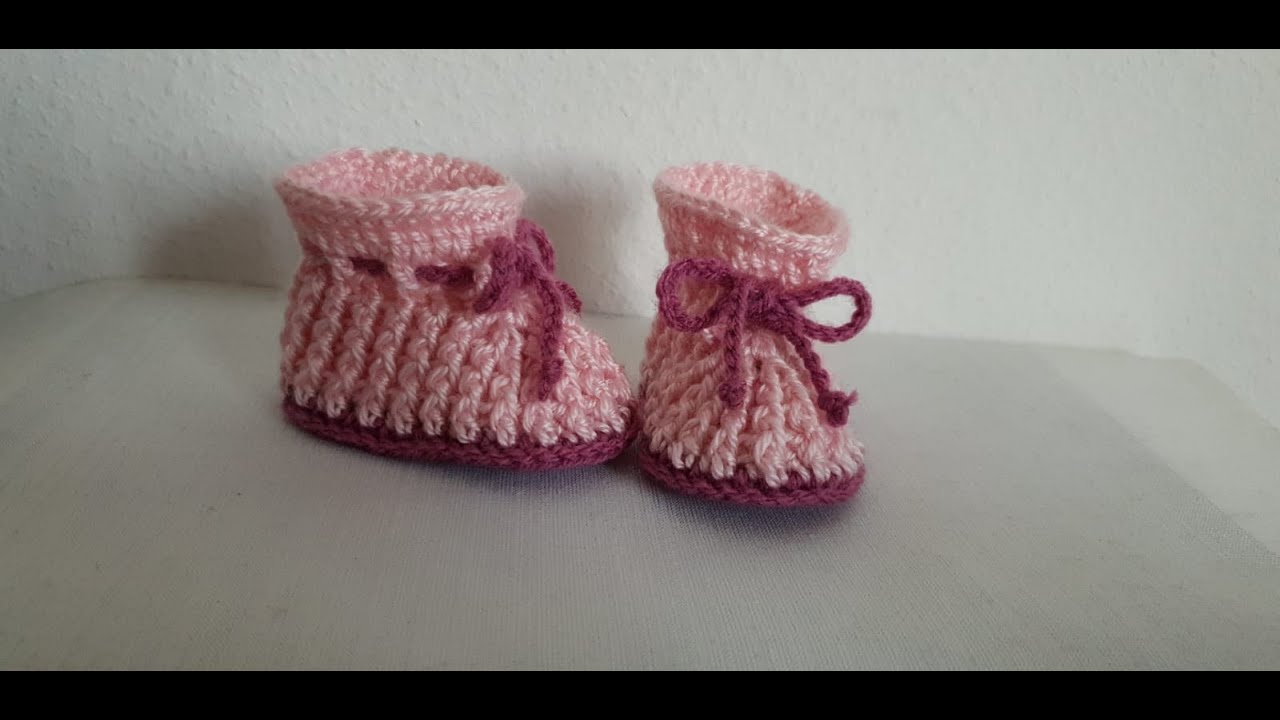 CROCHET BABY BOOTIES WITH PATTERN | HEKLANE CIPELICE ZA BEBE SA SHEMOM :)