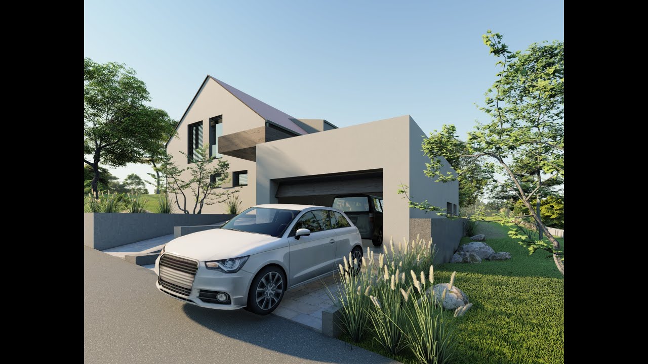 Vizualizace rodinného domu – projekt a realizace | Moderní dům u Prahy