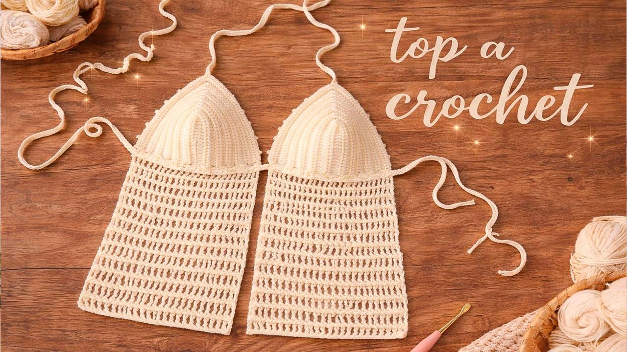 😍Top Básico a Crochet (paso a paso) realza crochet