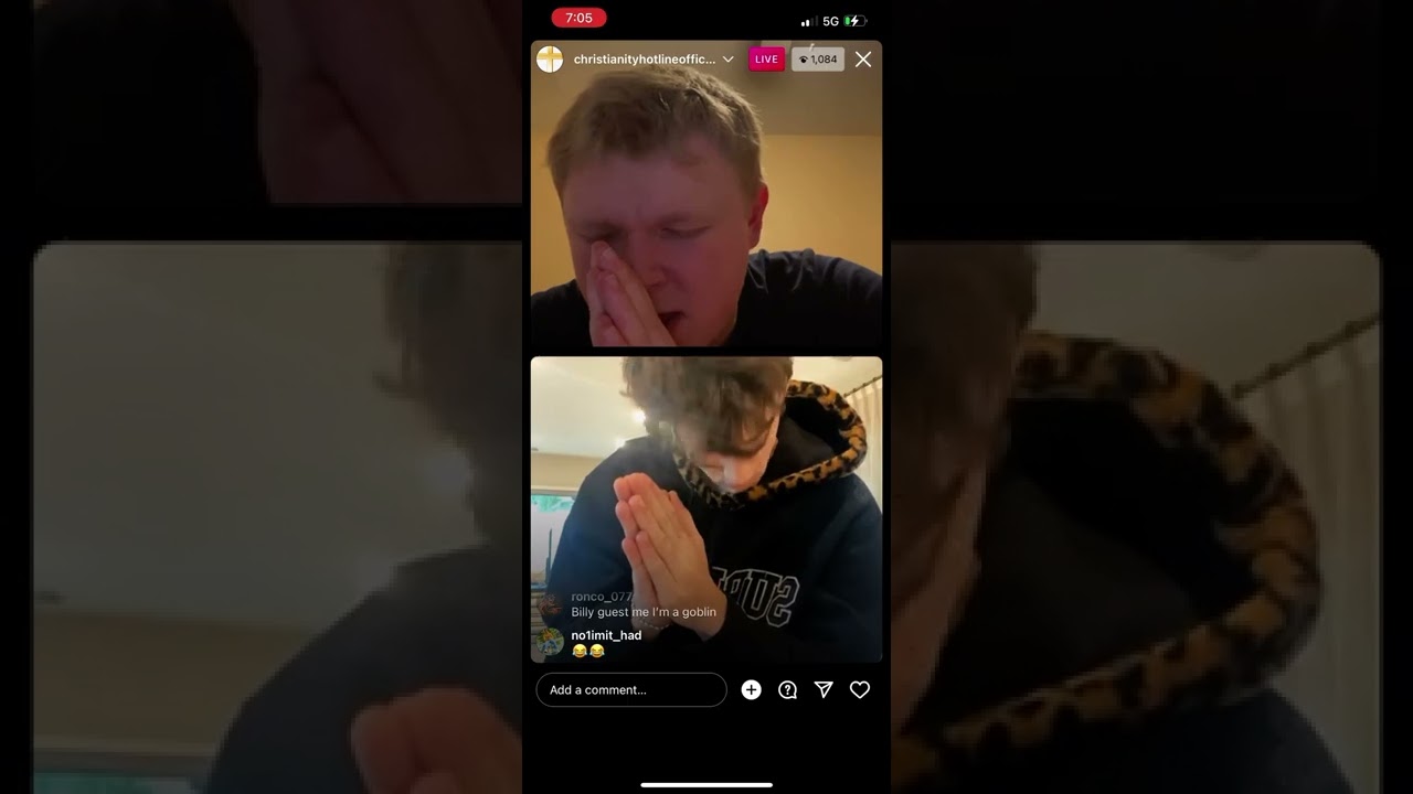 Sinner slaps his cheeks on Christianity hotline
