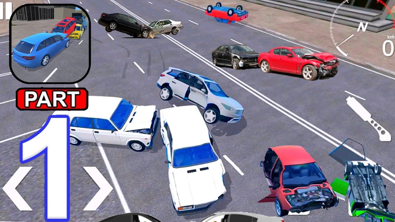 Traffic Crashes Car Crash - Gameplay Walkthrough, City Map (Android) | Part 1