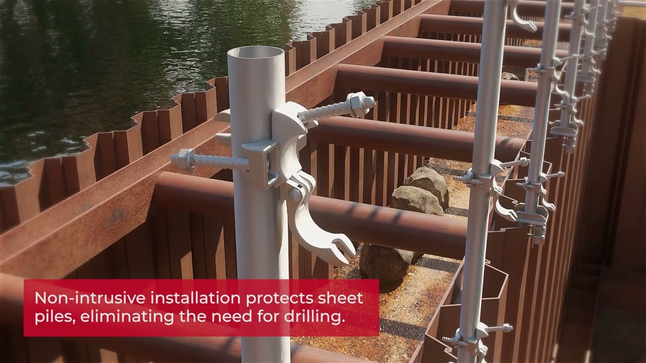 Sheet Pile Edge Protection Post – Quick, Safe, and Drill-Free Pile Safety Rail