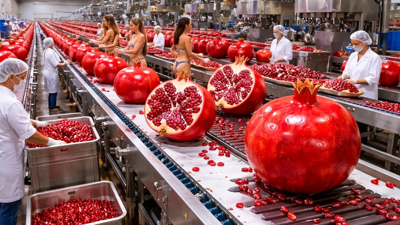Inside A Modern Pomegranate Juice Factory: From Fresh Fruit To Bottled Premium Juice