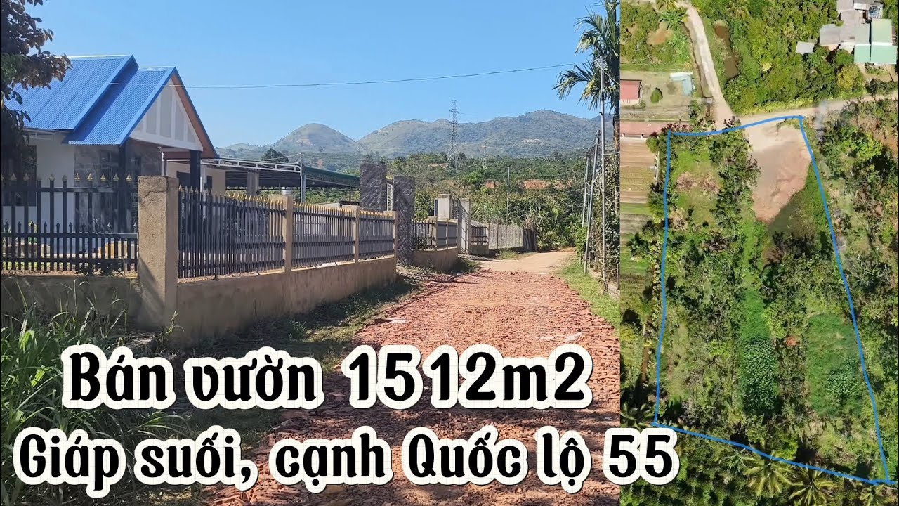Bán đất cạnh Quốc lộ 55|| Quy hoạch thổ cư toàn bộ|| Ngay dân cư 
