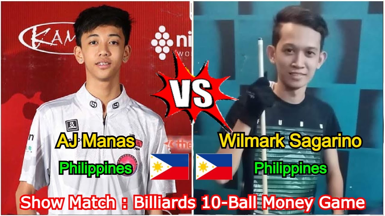 AJ Manas VS Wilmark Sagarino | Show Match : Billiards 10-Ball Money Game - Race to 15