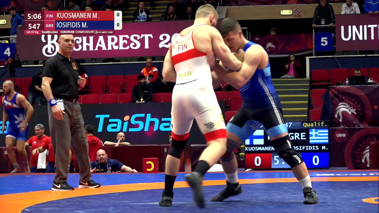 Qual. GR - 97 kg: M. KUOSMANEN (FIN) v. M. IOSIFIDIS (GRE)