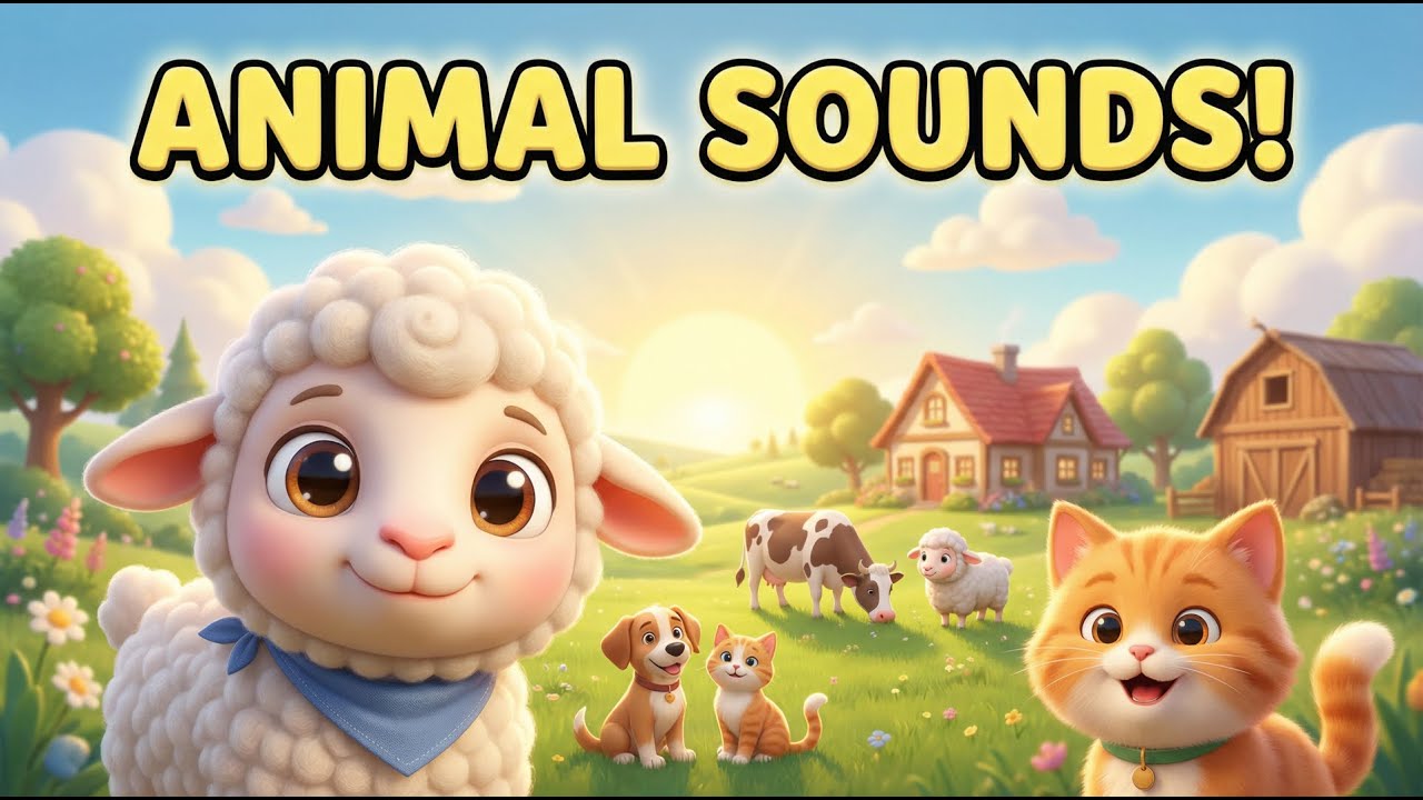 Animal Sounds on the Farm 🐄🐑🐶 | Old Farm Song for Kids | Cute 3D Cartoon#kidsvideo #shortsvideo