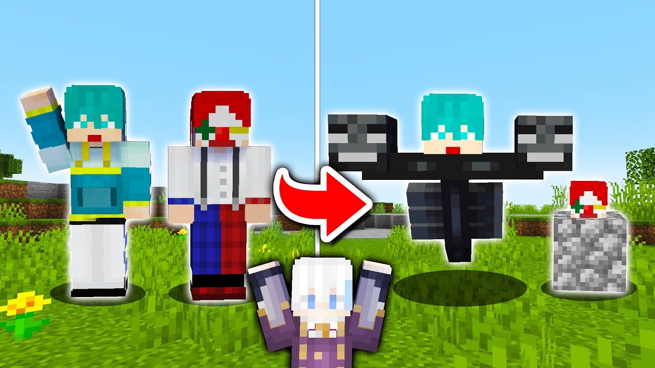 【マイクラ】何にでも変身できる世界でエンドラ討伐してみた結果...【マインクラフト】