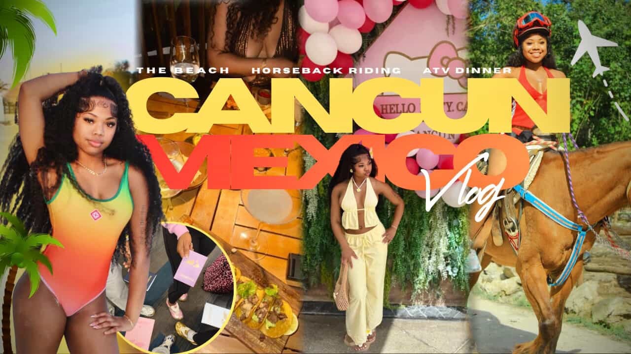 CANCUN MEXICO VLOG✈️|  dinner , beach , horseback riding , hello kitty cafe + more!