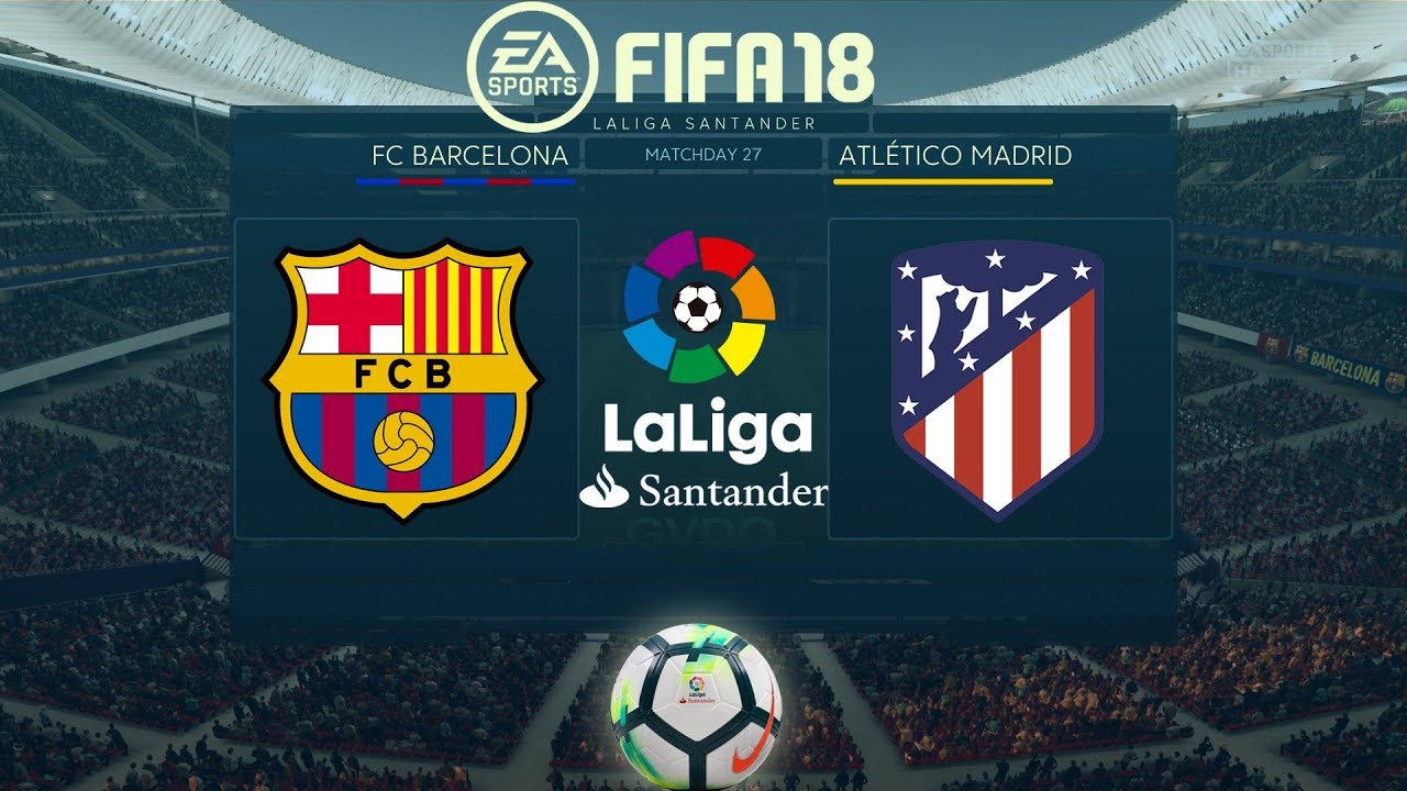 FIFA 18 Barcelona vs Atlético Madrid | La Liga 2017/18 | PS4 Full Match