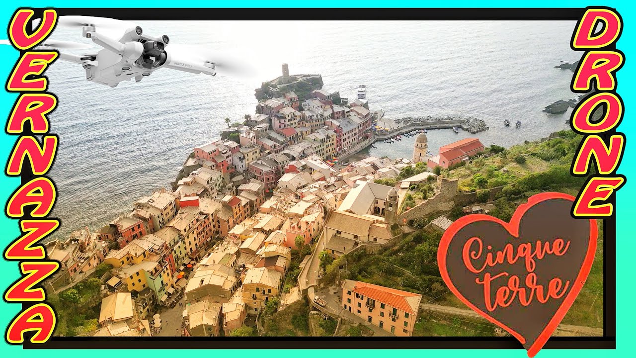 VERNAZZA view from a  DRONE - Cinque Terre ITALY